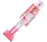 FOMIYES Pink Wood Nutcracker Figure for Xmas Tabletop Decoration, Charming Christmas Nutcracker Soldier Delicate Design, Festive Photo Prop and Bedroom Ornament