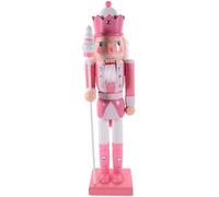FOMIYES Pink Wooden Nutcracker Soldier Decor Christmas Nutcracker Ornament with Delicate Design for Living Room Photo Prop and Festive Holiday Decoration Gift