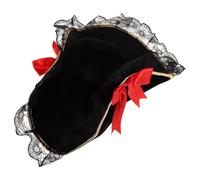 FOMIYES Pirate Hat Tricorn Pirate Captain Costume Cap Funny Party Hat Buccaneer Fancy Dress For Women Adults Halloween Masquerade Cosplay
