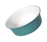 FOMIYES Plastic Thicken Wash Basin for Face Cleansing and Washing, Large Green-white Color Dual Tone Round Washbasin for Bathroom and Salon Use