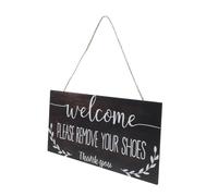 FOMIYES Please Remove Your Shoes Wooden Door Sign 10x20cm Rustic Hanging Wall Decor for Home Entryway Bedroom