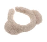 FOMIYES Plush Bear Ears Headband for Women Cute Makeup and Face Washing Hair Wrap Cozy Khaki Skincare Headband with Charming Ear Design for Christmas Party Favors and Use