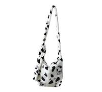 FOMIYES Plush Cow Pattern Shoulder Pouch Cute Crossbody Tote Bag for Travel Parties and Shopping Lightweight and Durable Plush for Essentials and