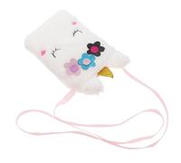 FOMIYES Plush Embroidered Unicorn Crossbody Bag for Cute Shoulder Purse with Lovely Cartoon Design for Little for Party Shopping and Everyday Use