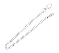 FOMIYES Pocket Watch Chain and Easy to Use Silver Metal Decorative Chain with Circular Spring Buckle, Skin-Friendly for Handbags and Pocket Watches, for DIY Accessories