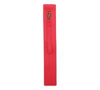 FOMIYES Portable Drumstick Storage Case with Red Faux Leather Hanging Drumstick Bag for Drummers Stick Mallet Holder