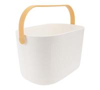 FOMIYES Portable Hollow-out Toiletries Organizing Basket Lemon Yellow Handheld Draining Storage Bath Basket for Bathroom and Travel Multi-function Wash and Drain