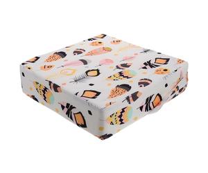 FOMIYES Portable Kids Baby Seat Cushion with Comfortable Detachable Polyester Cover, Colourful Pattern Design Booster Cushion to Raise Chair Height for Toddlers at Birthday or Christmas
