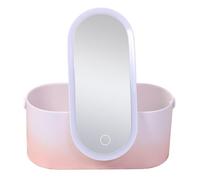 FOMIYES Portable Makeup Mirror Led Lights Battery-powered Design for Travel and Daily Use Includes Storage Box for Cosmetics Organization