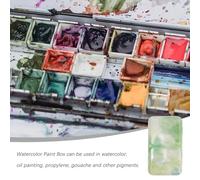 FOMIYES Portable Small Watercolor Half Tin Paint Mixing Box Iron Palette and Slot, DIY Empty Watercolour Palette for Travel and Art Painting