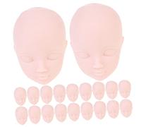 FOMIYES Practice Makeup Doll Heads 20pcs Small Plastic Decorative Miniature Doll Making Supplies for Hair Styling and Crafting Training Salon Use