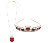 FOMIYES Princess Crystal Crown Necklace for Women Teens Valentine Birthday Wedding Homecoming Rhinestone Tiara Headpiece Jewelry