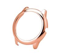 FOMIYES Professional Rose Gold Watch Protector Cover Compatible with Haylou Solar Lightweight Shell with Metal Finish Scratch-resistant Protective Frame for Men and Women Accessories