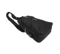 FOMIYES PU Crossbody Sling Bag with USB Headphone Port Lightweight Chest Pack for Outdoor Sports Travel Cycling Hiking and Daily Use Black Messenger Bag