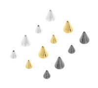 FOMIYES Punk Nail Art Accessories Metal Cone Spikes for DIY Crafts Nail Decoration Kits Flat Bottom Studs for Women Salon Home