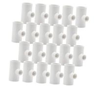 FOMIYES Pvc Poultry Waterer Tee Fitting Smooth Easy Clean Surface 1/2" Threaded Connector 25pcs Prevents Water Flow Blockages and Limits Waste for Geese and Ducks for Fence or Ground