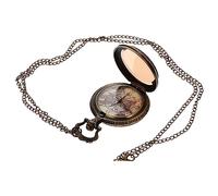 FOMIYES Quartz Pocket Watch Vintage Style World Map Design Men Fashion Watch for Dad