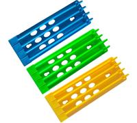 FOMIYES Racing Pigeon Band Holder and Foot Ring Rack 3Pcs Set with Yellow Green Blue for Bird Training and Leg Band Organization