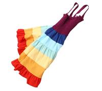 FOMIYES Rainbow Body Dress The for Fringe Skirts Beach Dress One-piece Skirt Sleeveless Red