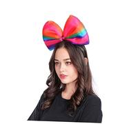 FOMIYES Rainbow Stripe Bowknot Hair Headband Lightweight Party Headdress for Women Performance Cosplay Accessories