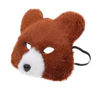 FOMIYES Realistic Brown Bear Mask Lightweight Plush Animal Head Mask for Halloween Cosplay Parties Festivals Easy to Wear Jungle Animals