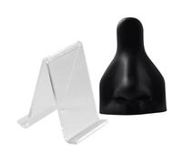 FOMIYES Realistic Silicone Nose Piercing Practice Model with Acrylic Stand Life Flexible Piercing Nose Display for Training and Jewelry Shops and Demonstration