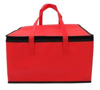 FOMIYES Red 1 Large Capacity Takeout Food Bag with Zipper Thermal Insulation Aluminum Non-Woven Fabric Portable Cake Storage Bag for Food Transport