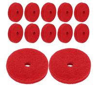 FOMIYES Red Cymbal Felt Pads 12Pcs Double-Layer Cotton Felt 35Mm for Drum Cymbal Protection and Vibration Reduction in Performance Settings