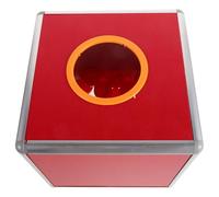 FOMIYES Red Raffle Box 25cm with 50 Red Balls for Lottery Draws, Ticket Storage, and Party Voting - Multipurpose Prize and Ticket Tumbler for Event Use