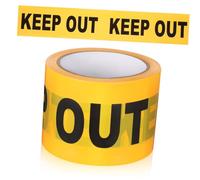 FOMIYES reflective warning tape, non-adhesive caution tape keep out for crime scene and hazardous areas safety use yellow PE 1 roll PE flexible