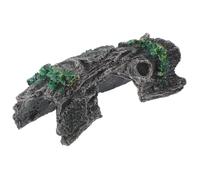 FOMIYES Reptile Hide House Resin Terrarium Cave with Tree Hole for Lizards Snakes Geckos - Sturdy Crawl Pet Hideout for Habitat Décor and Amphibian Shelter