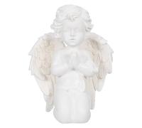 FOMIYES Resin Praying Angel Statue Figurine White Desktop Ornament for Home and Church Decoration, Retro Resin Angel Sculpture for Festival and Photography Prop
