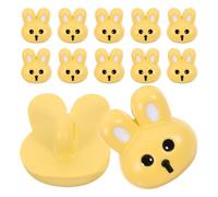 FOMIYES Resin Rabbit Shaped Buttons 12pcs for Crafts and Sewing, Yellow, Easy to Sew, Decorating Most Clothes