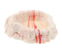 FOMIYES Resin Small Reptile Feeding Bowl with Rock Texture, Shallow Water Dish for Bearded Dragons and Leopard Geckos, Terrarium Food and Water Basin for Household Pets