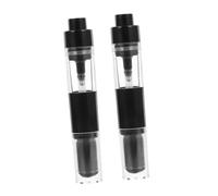 FOMIYES Retractable Makeup Brush 2pcs Portable Pressed Powder Blush Brushes Black Fiber Bristles Travel Foundation and for Face Cosmetics