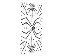 FOMIYES Retro Dark Halloween Face Rhinestone Stickers Spider Pattern for Party and Performance Makeup