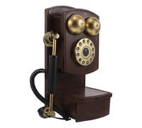 FOMIYES Retro Wall-Mounted Rotary Dial Telephone Model with Built-in Drawer, Vintage Corded Phone Decorative Ornament for Home, Living Room, Hotel, and Cafe Décor