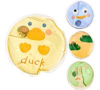 FOMIYES Reusable 4pcs Small Metal Piece Hand Warmers with Snap Button, Self-heating Winter Pocket Warmer for Outdoor Sports and Cold Weather Use Random Style