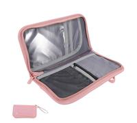 FOMIYES RFID Blocking Travel Document Bag Compact Passport Holder Organizer for Women Men Durable Oxford Cloth Wallet with Quick Access Compartments for Boarding Id Cards and Credit Cards