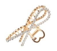 FOMIYES Rhinestones Large Scratch Clip Clips Vintage Rhinestone Barrette Alligator Barrettes Hairpins Rhinestone Bridal Hair Clip Hair Accessories for Women Bridal Hair Pins Metal Golden