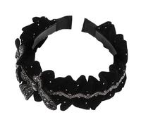 FOMIYES Ruffled Bow Headband for Stylish Black Spa Hair Accessory Texture Cute Kawaii Design for Women