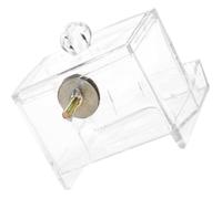 FOMIYES Rutin Acrylic Automatic Chicken Food Feeder with Screw Fixing, Poultry Feeding Container for Brooder Chicks and Parrot Bird Feeder, Starling Proof Feeding Box for Pet Breeding