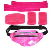 FOMIYES S Headband and Wristband Set Leg Warmers 80s Retro Pu Leather Knitted Thread Eye-catching for Women Exercising