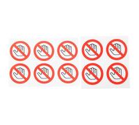 FOMIYES Safety Warning Signs 10Pcs Removable Do Not Touch Stickers for Factory and Workshop Use