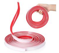 FOMIYES Self-Adhesive Flexible Baseboard Molding Trim 5m Roll, White Peel and Stick Wall Skirting Strip Inside Corners, Ceilings, and Floor Cove with 15x15x20mm Cross-Section