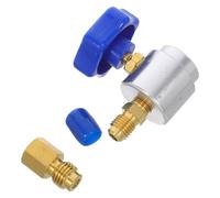 FOMIYES Self-Sealing 134A Can Tap Valve Refrigerant Tube Parts with Quick Connect Liquid Safety Adapter Flow Control Ball Valve Portable AC Refilling Tool for Car AC Refrigerant Charging