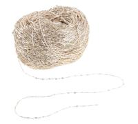 FOMIYES Sequin Yarn for Knitting and Weaving 70M Roll Light Gold Polyester Fiber Thread for Scarves Hats Sweaters DIY Handmade Winter Accessories