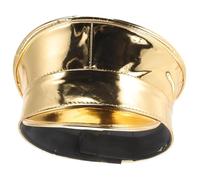 FOMIYES Shiny PU Leather Navy Hat for Women Wear-resistant Multi-function Party Costume Beret Gold Laser Finish Flat Top Sailor Cap for Cosplay and Vacation Accessories
