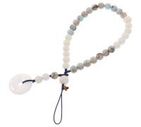 FOMIYES Short Mobile Phone Rope with Chinese Style Jade Pendant, Detachable Loop Strap for Mobile Phones and ID Cards, Suitable for Hanging on Bag or Luggage, Easy Installation