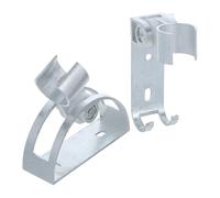FOMIYES Shower for 2pcs Adjustable Head Aluminum Holder Bracket with Storage Hook Sleek Modern Design, 7.3cm Silver Wall Mount Universal Compatibility Bathroom Use